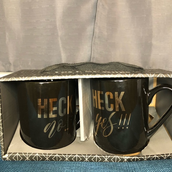 Matching Heck No Heck Yes Mug set - Picture 1 of 4